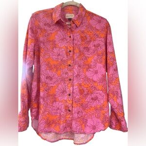Universal Thread Pink and Orange Floral Top